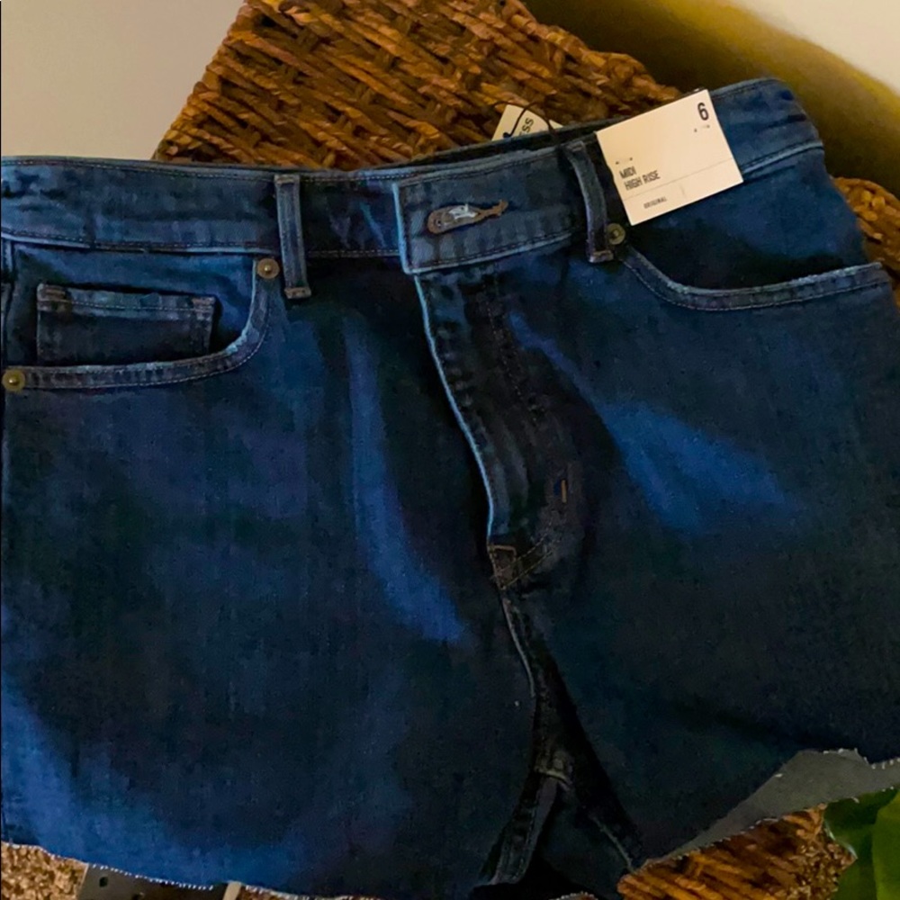 Express high waisted jean shorts